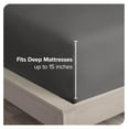thumbnail image 4 of 2-Pack Fitted Bottom Sheets Split King - Premium 1800 Ultra-Soft Microfiber - Deep Pocket - 4 Twin XL Fitted Sheets (Split King, Grey), 4 of 8
