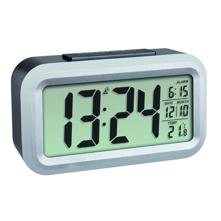 TFA Dostmann Lumio Radio Alarm Clock, Plastic, Black, (L) 138 x (B) 48 x (H) 79 mm (L) 138 x (B