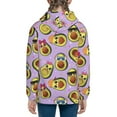 thumbnail image 6 of Kdxio Cartoon Avocados Pattern Kids Boys Girls Zip Up Hoodie 3D Printed Hooded Sweatshirt Hoody Coat with Pocket 7-12 Y-Small, 6 of 6