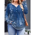 thumbnail image 5 of Weardear Womens Plus Size Long Sleeve Shirts V Neck Fall Tunic Tops for Dressy Casual, 5 of 6