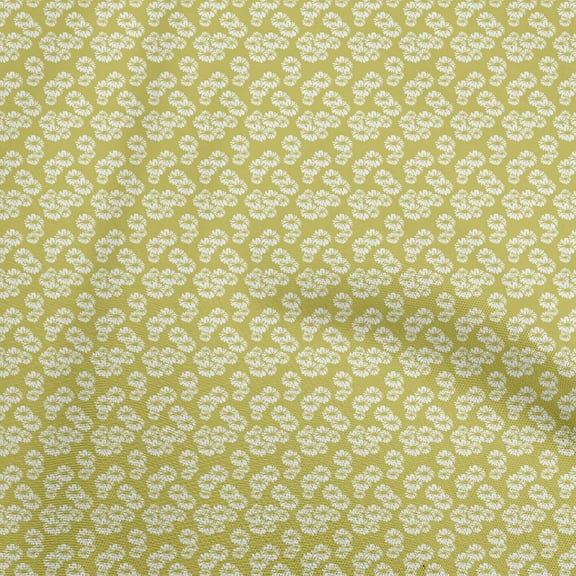 oneOone Cotton Poplin Lime Green Fabric Florals Sewing Craft Projects Fabric Prints By Yard 42 Inch Wide-5W