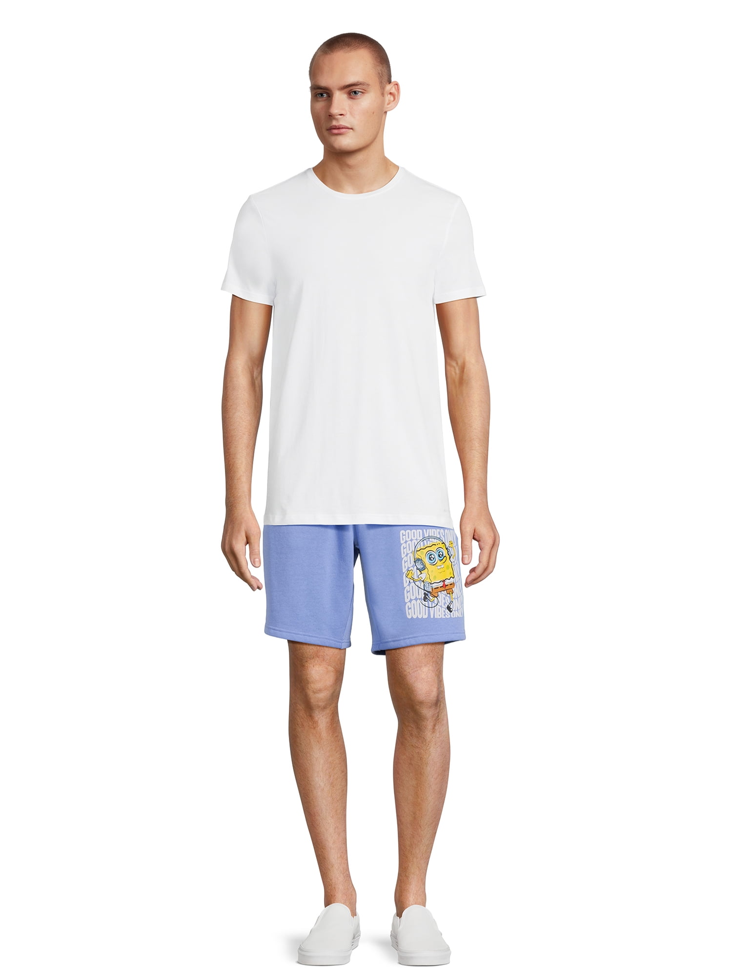SpongeBob SquarePants Men’s Graphic 9” Jogger Shorts, Sizes S-3XL