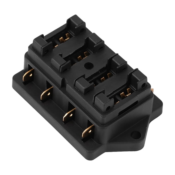 Kit Surtido De Fusibles De Cuchilla De 4 Vías Para Seguridad De Circuitos Automotrices Con Cubierta Transparente, Fabricado Para Un Uso Amplio