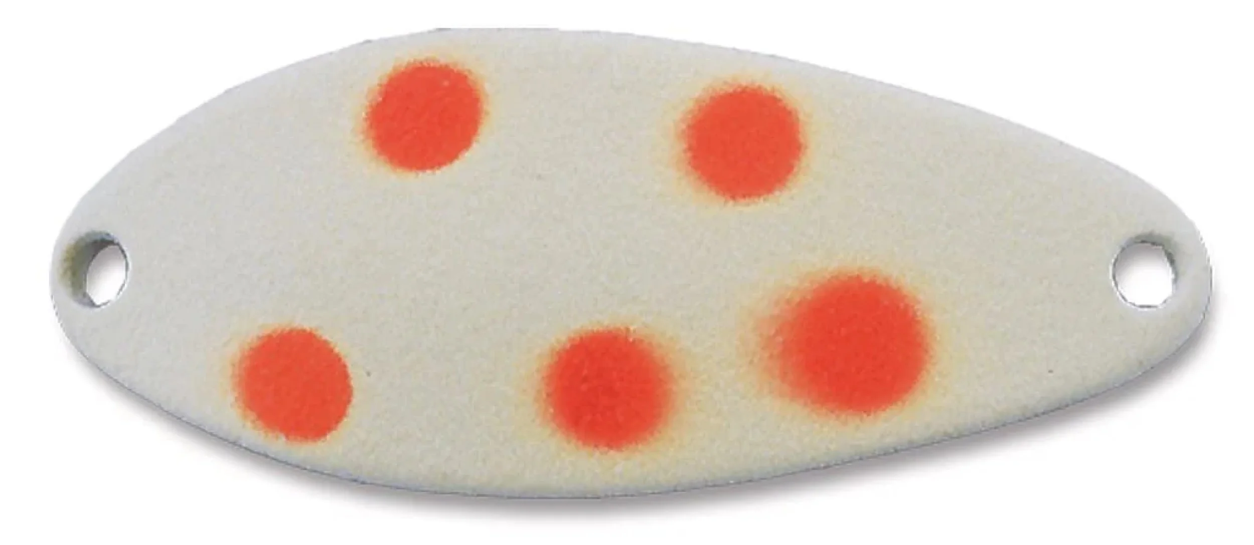 (3 pack) Acme Tackle Little Cleo Fishing Spoon Glow with Flo Orange Dots 2/5 oz.