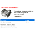 thumbnail image 2 of Throttle Body - Compatible with 2011 - 2014 Ford Mustang 5.0L V8 2012 2013, 2 of 2