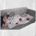 thumbnail image 5 of Eiffel Tower Soft Flannel Fleece Throw Blanket, Autumn Romantic Paris Historical Valentine's Day Umbrellas Doodle, Cozy Plush for Indoor and Outdoor Use, 70" x 90", Lilac Red Pale Blue, by Ambesonne, 5 of 5