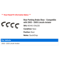 thumbnail image 2 of Rear Parking Brake Shoe - Compatible with 2003 - 2005 Lincoln Aviator 2004, 2 of 2