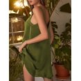 thumbnail image 2 of Ekouaer Women's Sleeveless V Neck Satin Nightgown, 2 of 6