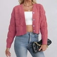 thumbnail image 4 of Cardigan Tricoté pour Femmes à Manches Longues Veste Chandail Automne Hiver Mode Vêtement Extérieur Confortable Décontracté Élégant, 4 of 6