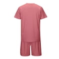 thumbnail image 4 of Men Short Sets Outfits 2 Piece Set Men's T Shirts Short Sleeve & Shorts Summer Set Beach Clothes Matching Set, 4 of 9