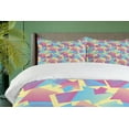 thumbnail image 4 of Ambesonne Modern Duvet Cover Set, Halftone Direction Pointers, 2-Calking, Pink Sky Blue, 4 of 7
