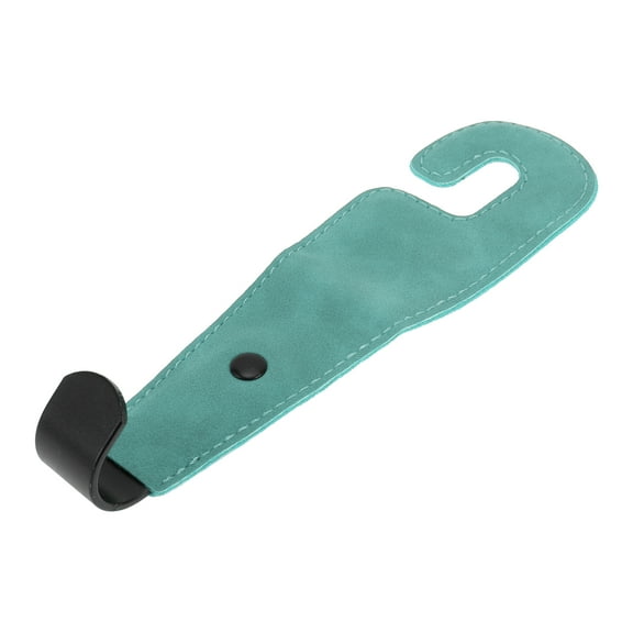 Unique Bargains Car Seat Headrest Hook Interior Accessories for Most Car, SUV, Truck Car Seat Back Organizer Hooks Faux Leather Metal Light Green 6.69"x1.77"