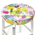 thumbnail image 3 of Naloa Tropical Pineapples Round Bar Stool Cushion Cover 12-14 inch, Fits Kitchen, Office, Restaurant Chairs - {sizeName}13 inch, 3 of 7
