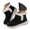 thumbnail image 2 of IUJSOY Warm Snow Boots for Women Suede Cozy Fluffy Round Toe Platform Anti-Slip Winter Boots, 2 of 9