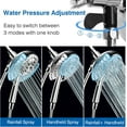 thumbnail image 4 of KESTE Shower Head with Handheld Combo High Pressure: 2-in-1 Dual Shower Head with 7.2" Rainfall Shower & Handheld Shower Heads with Hose, Waterfall Showerhead for Bathroom, Silver, 4 of 7