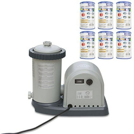 UPC 740016024361 product image for INTEX 1500 GPH Easy Set Pool Filter Pump w/ GFCI & 6 Type A Filter Cartridges | upcitemdb.com
