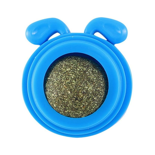 Juguete de bolas de plástico de hierba gatera para gatos Forma de cabeza de perro reemplazable Suministros para mascotas Azul Hugtrwg Para estrenar