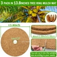 thumbnail image 3 of ZeeDix 3 Pcs Coconut Fibers Mulch Ring Tree Protector Mat, 14 Inch Coco Coir Tree Protection, Indoor/Outdoor Plant Cover, 3 of 7