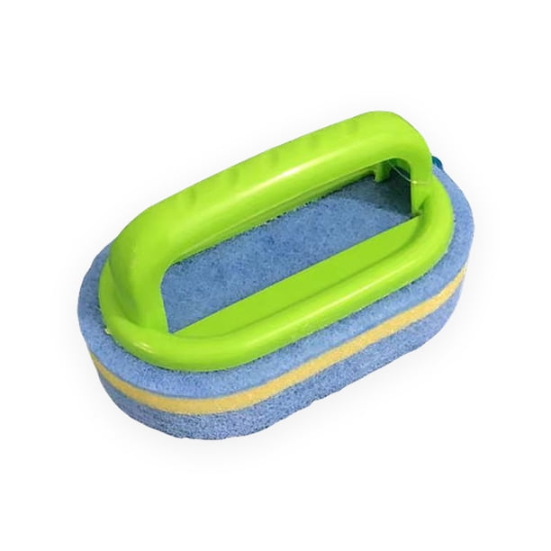 Kearding Cepillo de esponja PP portátil reutilizable mango de plástico cepillos inodoros hogar baño cocina herramienta de limpieza de suelo Suministros de limpieza para el hogar Verde Kearding HA011706-03