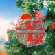 thumbnail image 3 of Adorno navideño de letras acrílicas para árbol | Colgante de monogramas 2D con gorro de Papá Noel | Decoración colgante de 26 letras para manualidades | Decoración navideña para el hogar, 3 of 5