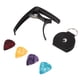 thumbnail image 4 of Cejilla de guitarra con resorte fuerte, universal, de metal, para guitarra acústica, eléctrica y ukelele, con 5 púas y bolsa de almacenamiento., 4 of 14