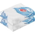 thumbnail image 2 of GZHJMY Jewelled Feather Cotton Towels Set 2 Pcs Absorbent Hand Towel Face Towels Kitchen Towels Bath Towels for Bathroom Laundry Room Kitchen 16 x 28 Inches, 2 of 7