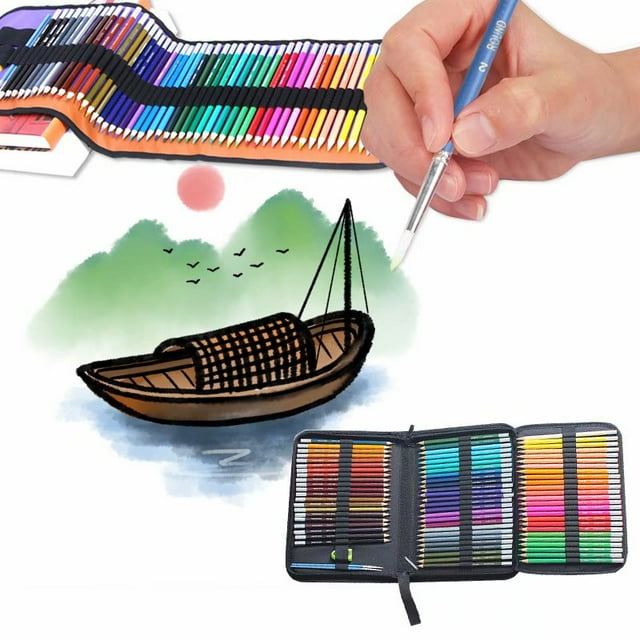 72 Colored Pencils - Set for Coloring Books for Adults or Children - From The Soft Series - with Bright Colors