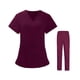 thumbnail image 1 of Uniforme de enfermera para mujer, parte superior y pantalones, cómodo conjunto de uniformes para mujer para mujer XXL Yuyangstore  uniforme de enfermera, 1 of 8