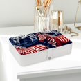 thumbnail image 6 of American Flag Elegant PU Leather Portable Organizer Box with Removable Compartment - Earring Holder, Decorative Box, Jewelry Box, 6 of 6
