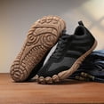 thumbnail image 5 of KANG Fashion Women's Wide-Toe Casual Sneakers, Minimalist Barefoot-Style Shoes, Platform Chunky-Sole Comfort Walking Shoes, Couples' Style Leather-Upper Athletic Shoes Black 43, 5 of 9