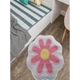 thumbnail image 4 of JilgTeok Flower Shaped Rug, Cute Daisy Rug, Flower Bath Rugs, Round Carpet, Non Slip Water Absorbent Bathroom Mat, Soft Machine Wash Rug Mat for Bedroom Kitchen Bathroom Toilet Floors(23.62*23.62in), 4 of 6