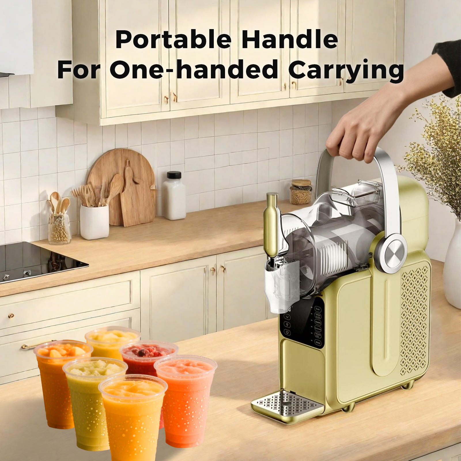 Slushie Machine 101oz Frozen Drink Maker for Margaritas Frappes Milk Shake,Yellow