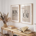 thumbnail image 7 of 2 Pieces Bon Appetit Let's Eat Print Poster Wall Art Canvas Artwork Wall Decor Beige Prints Painting Art Prints Picture Dining Room Kitchen Decoration No Frame, 7 of 7