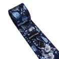 thumbnail image 4 of Set de corbatas Barry.Wang de seda floral azul oscuro, 150 cm, 4 of 7