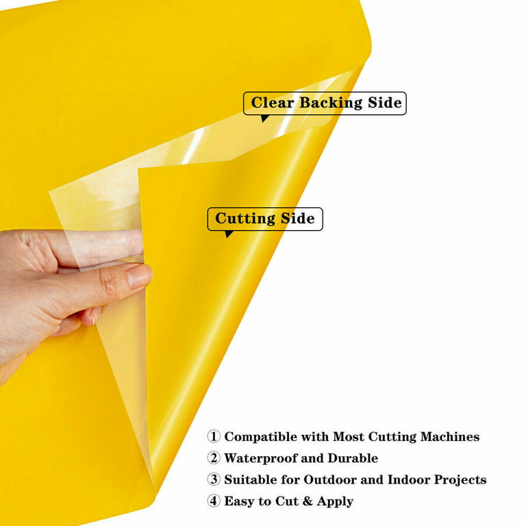 Crafters Square Permanent Adhesive Vinyl Paper Yellow (3 Packs