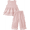 Pink, variant on Girls 2-Piece Outfit Eyelet Lace Sleeveless Tunic and Wide Leg Pants Set for Girls, Pink, Sizes 4-5 Years Old