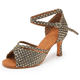 thumbnail image 4 of XIHAHA-zapatos de baile latino con diamantes de imitación para mujer, Sandalias de tacón alto con suela suave, zapatos de boda, zapatos de baile de salón Tango, 4 of 5