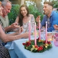 thumbnail image 4 of Traditional Christmas Advent Wreath. For Advent Calendar Season Candle Holder –Centerpiece Décor – Advent Candle Holder and X-mas Candles Decorations 12inch H, 4 of 6