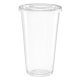 thumbnail image 2 of Vasos desechables de plástico GUSTO transparentes con tapas planas, 700 ml, 100 unidades, 2 of 7