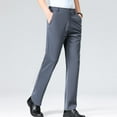 thumbnail image 4 of Wioihee Men's Classic-Fit Wrinkle-Resistant Flat-Front Dress Pant Gray 4(S), 4 of 5