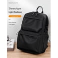 thumbnail image 2 of Mochila de moda Bolsas impermeables Bolsa de viaje de gran capacidad Bolsillos múltiples con puerto de carga USB (negro), 2 of 5