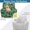 thumbnail image 4 of Renewold Christmas Holly Candy Cane Green Stretch Recliner Cover Non-Slip Recliner Slipcover 4 Pieces Soft Lazy Boy Recliner Chair Cover with Pocket and Elastic Bottom for Christmas Home Decor, 4 of 8