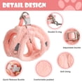 thumbnail image 5 of KBOOK Small Dog Harness and Leash Set Soft Furry Pet Harness Adjustable for Puppy Cat Outdoor Walking Travel (Mint Green, XS), 5 of 7