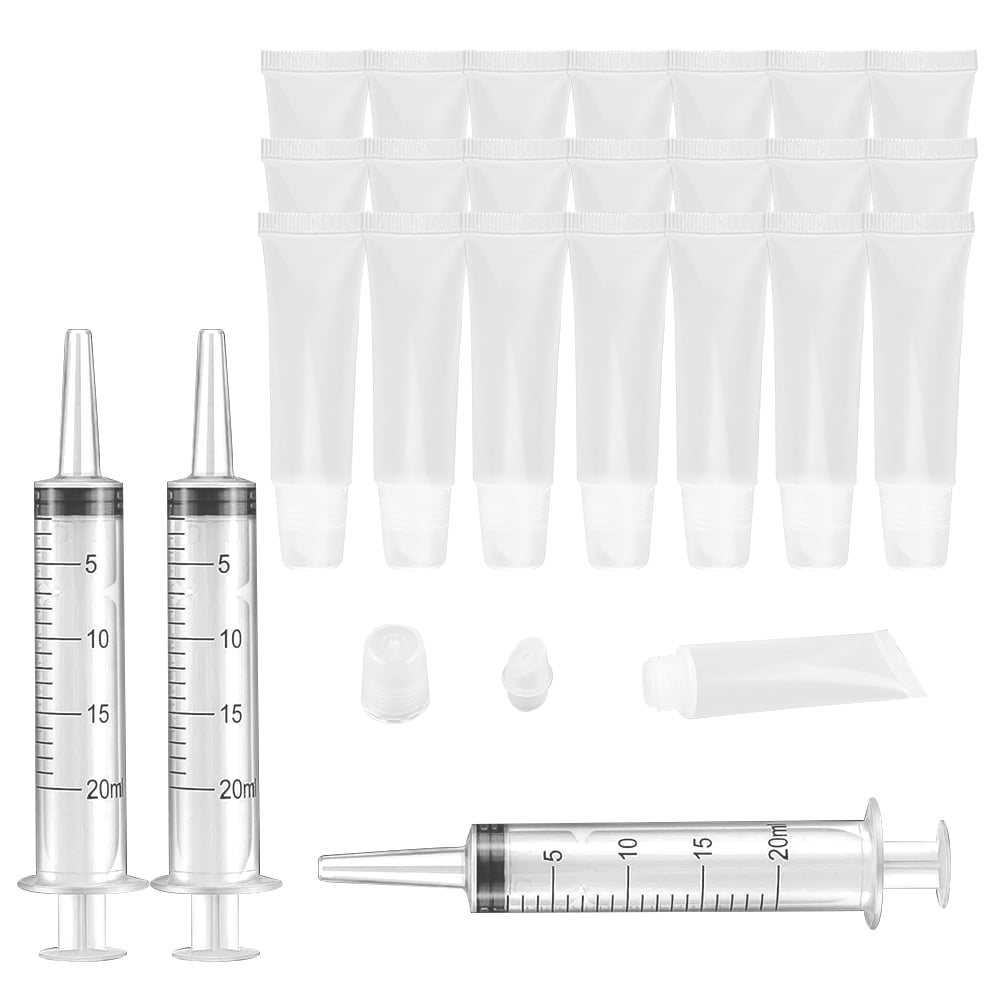 25Pcs 20ml Lip Gloss Containers Makeup Extruded Tubes DIY Lip Gloss