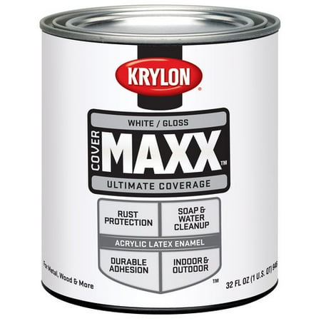Krylon Latex Enamel Gloss White Quart
