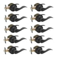 thumbnail image 1 of KNOBWELL 10 Pack Oil Rubbed Bronze Door Handle, Privacy Door Lever Bed and Bath Leverset Lockset, Oil Rubbed Bronze Finish, Universal Handing, Drop Lever Shape, 1 of 2