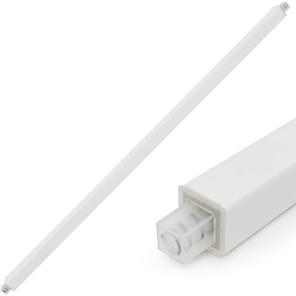 Towel Bar Replacement Rod 24 Inches Adjustable Spring End Wall Mount for Ceramic Holder Bathroom Kitchen Towels Bars Storage (White Holder) (1PC)