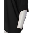 thumbnail image 4 of A2Y Women's Loose Fit Lightweight Open Front Woven Chiffon Cardigan Black XL, 4 of 5