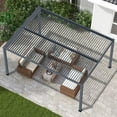 thumbnail image 4 of Superjoe 12'x16' Adjustable Louvered Pergola, Heavy-Duty Aluminum Outdoor Pergola, Metal Hardtop Pergola with Adjustable Roof for Patio, Deck, Garden, Yard, Grey, 4 of 9
