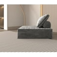 thumbnail image 4 of Modern Modular Sectional Single Sofa Couch Single Square Sofa Modern Armless Floor Sofa Couch Accent Armless Chair with Removable Back Cushion for Living Room, Apartment , 4 of 6
